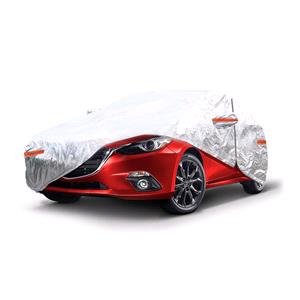Protective Covers, Aluminium and Cotton Protective Car Cover with Zip and Reflectors   Large, AMIO