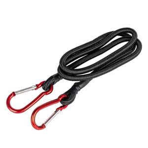 Straps and Ratchet Tie Downs, Elastic Rope with Carabiners   100cm x 8mm, AMIO