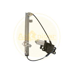 Window Regulators, Rear Right Electric Window Regulator (with motor) for FIAT PUNTO (176), 1993 1999, 4 Door Models, WITHOUT One Touch/Antipinch, motor has 2 pins/wires, AC Rolcar
