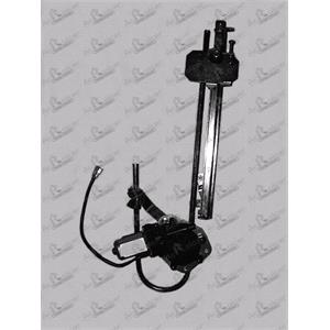 Window Regulators, Rear Right Electric Window Regulator (with motor) for AUDI 80 (89, 89Q, 8A, B3), 1986 1991, 4 Door Models, WITHOUT One Touch/Antipinch, motor has 2 pins/wires, AC Rolcar