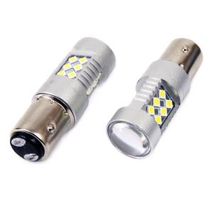 Bulbs   by Bulb Type, AMIO 12 24V 1,3/1,7W P21/5W BAY15d 24smd LED Bulb   Twin Pack, AMIO