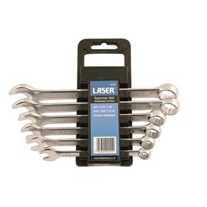 Spanners and Adjustable Wrenches, LASER 0155 Spanner Set   Combination   6 Piece, LASER