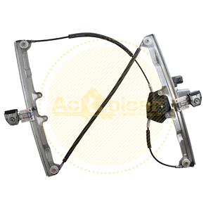 Window Regulators, Right Electric Window Regulator (with motor) for MITSUBISHI COLT VI,  2004 2012, 2 Door Models, One Touch/Antipinch Version, motor has 6 or more pins, AC Rolcar