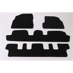 Tailored Car Floor Mats in Black for Citroen C4 Picasso  2007 2013   with Full Width Rear and With Storage On Rear Floor