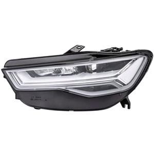 Lights, Left Headlamp (LED, With LED Daytime Running Light, Without Wiping Effect, Supplied Without LED Modules or Fan, Original Equipment) for Audi A6 2015 2018, 