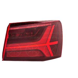 Lights, Right Rear Lamp (Outer, On Quarter Panel, LED, Saloon Models, Without Dynamic Indicator, Original Equipment) for Audi A6 2015 2018, 