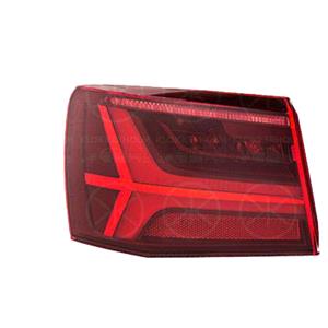 Lights, Left Rear Lamp (Outer, On Quarter Panel, LED, Saloon Models, Without Dynamic Indicator, Original Equipment) for Audi A6 2015 2018, 