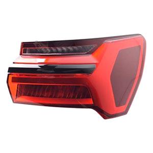 Lights, Right Rear Lamp (Outer, On Quarter Panel, LED, With Black Trim, Original Equipment) for Audi A6 2018 Onwards, 