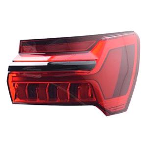 Lights, Right Rear Lamp (Outer, On Quarter Panel, LED, With Dynamic Indicator, With Black Trim, Original Equipment) for Audi A6 2018 Onwards, 