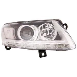 Lights, Right Headlamp (Xenon, With LED DRL, Takes D3S / H7 Bulbs, Without Bend Light, Supplied With Motor, Original Equipment) for Audi A6 Allroad, 2009 2011, 