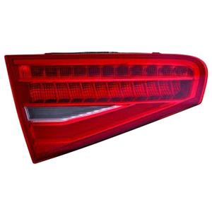 Lights, Left Rear Lamp (Inner, On Boot Lid, LED Type, Saloon Models, Original Equiment) for Audi A4 2012 to 2015, 