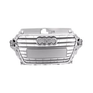 Grilles, Audi A3 3 Door 2012 2016 Grille, Dark Grey, With Chrome Moulding, 