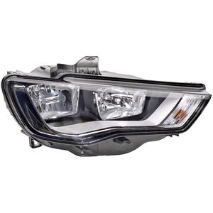 Lights, Right Headlamp (Halogen, Takes H7 / H15 Bulbs, Supplied With Motor, Original Equipment) for Audi A3 Saloon 2012 2016, 