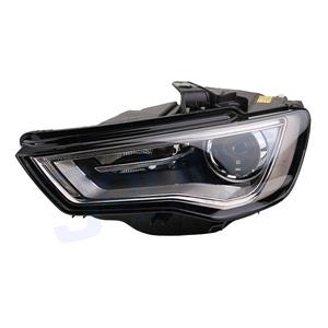 Lights, Left Headlamp (Bi Xenon, Takes D3S Bulb, Grey Bezel, Without Curve Light, With LED Daytime Running Light, Supplied Without LED Module, Original Equipment) for Audi A3 Saloon 2012 2016, 
