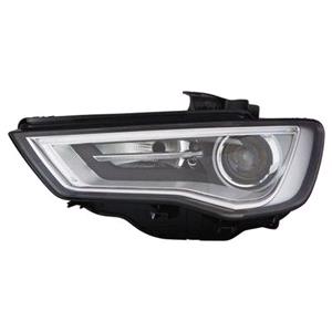 Lights, Left Headlamp (LED, With Curve Light, With LED Daytime Running Light, Supplied Without LED Modules, Original Equipment) for Audi A3 Saloon 2012 2016, 