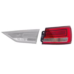 Lights, Right Rear Lamp (Outer, On Quarter Panel, Standard Bulb Type, Supplied With Bulbholder, Saloon & Cabriolet Models, Original Equipment) for Audi A3 Saloon 2016 on, 