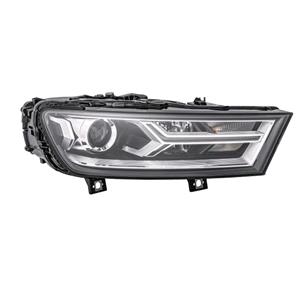 Lights, Right Headlamp (Bi Xenon, Takes D5S / H7 Bulbs, With LED Daytime Running Lamp, Supplied Without Ballast or Control Module, Original Equipment) for Audi Q7 2015 2019, 