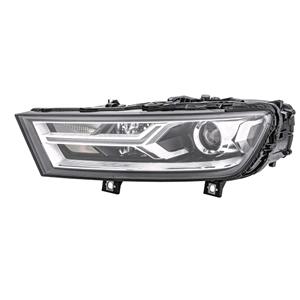Lights, Left Headlamp (Bi Xenon, Takes D5S / H7 Bulbs, With LED Daytime Running Lamp, Supplied Without Ballast or Control Module, Original Equipment) for Audi Q7 2015 2019, 