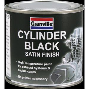 Maintenance, High Temperature Cylinder Paint   Black Satin   100ml, Granville