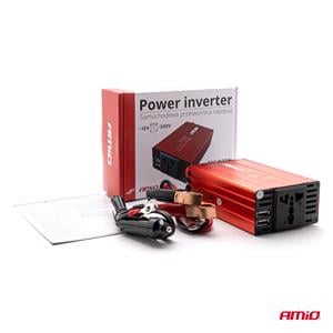 Power Inverters AC DC, 12V/220V 300W Power Inverter with Dual USB 2.1, AMIO