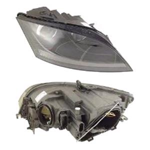 Lights, Right Headlamp (Black Bezel, Halogen, Original Equipment) for Audi TT 2007 2014, 