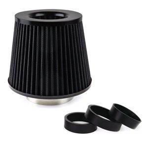 Engine Tuning, Cone Air Filter with 3 Adapters   Black, AMIO