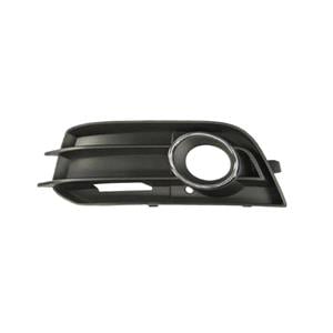Grilles, Audi A1 3 Door 2010 2015 Front Bumper Grille L.H. (Passengers Side) Grained, Matt Black, With Hole For Fog Lamp, With Chrome Trim, Not For S Line Models, 