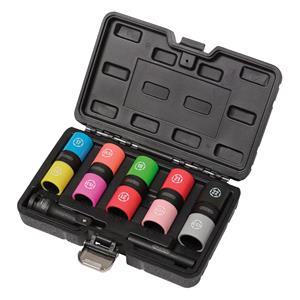 Wheel Nut Sockets, Draper 02744 Double Ended Wheel Nut Socket Set, 1/2" Sq. Dr. (7 Piece), Draper
