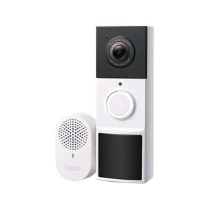 Connected Home, Tp Link Tapo D210 Smart Battery Video Doorbell   White/Black, TP LINK