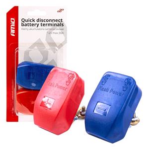 Car Battery Accessories, Quick Disconnect Battery Terminals 12V max. 30A, AMIO