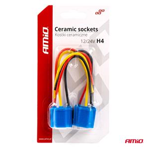 Ceramic Bulb Sockets H4 - Pair