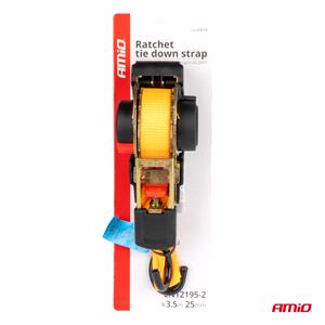Automatic ratched tie down 640/320kg 25mm 3,5m S-TYPE