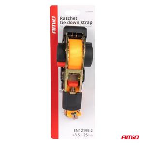 Automatic ratched tie down 640/320kg 25mm 3,5m J-TYPE