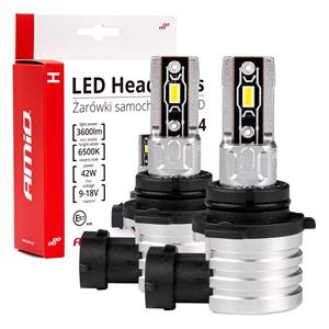 Bulbs   by Bulb Type, AMIO H mini Series 12V 42W HB4 6500K LED Bulbs   Twin Pack, AMIO