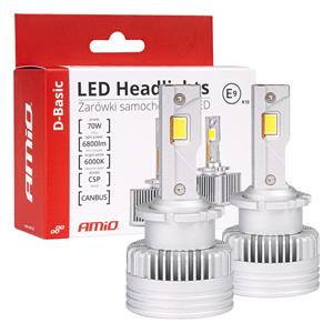 Bulbs   by Bulb Type, AMIO D Basic Series D2S/D2R 70W 6000K LED Headlights   Twin Pack, AMIO