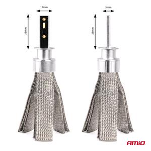 AMIO Flex+ Series 12/24V 50W H1 6000K Canbus LED Headlight Bulbs - Twin Pack