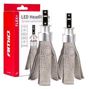 Bulbs   by Bulb Type, AMIO Flex+ Series 12/24V 50W H3 6000K Canbus LED Headlight Bulbs   Twin Pack, AMIO