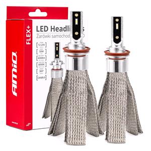 Bulbs   by Bulb Type, AMIO Flex+ Series 12/24V 50W H8/H9/H11/H16 6000K Canbus LED Headlight Bulbs   Twin Pack, AMIO