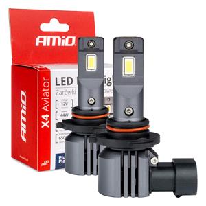 Bulbs   by Bulb Type, AMIO X4 Aviator 12V 44W HB3/9005/HIR1/9011/H10 6500K LED Headlight Bulbs   Twin Pack, AMIO