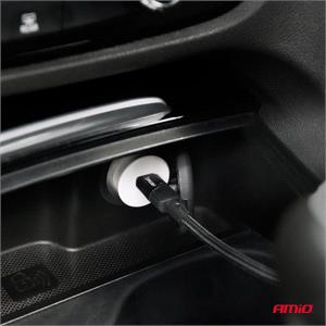Single USB-C 3A 20W 12/24V Car Charger - Short
