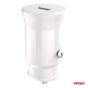 Single USB-C 3A 20W 12/24V Car Charger - Short