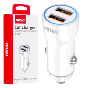 Chargers And Power Supply, Dual USB 2.1A 10.5W 12/24V Car Charger, AMIO