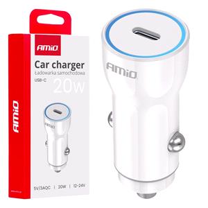 Chargers And Power Supply, Single USB C 3A 20W 12/24V Car Charger, AMIO