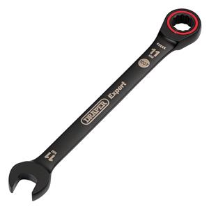 Ratchet Spanners, Draper Expert 03882 HI TORQ Metric Ratchet Combination Spanner, 11mm, Black, Draper