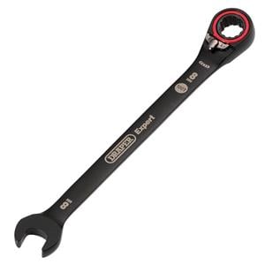 Ratchet Spanners, Draper Expert 03898 HI TORQ Metric Reversible Ratchet Combination Spanner, 8mm, Black, Draper