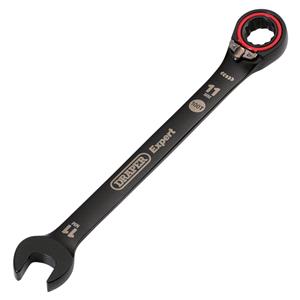 Ratchet Spanners, Draper Expert 03901 HI TORQ Metric Reversible Ratchet Combination Spanner, 11mm, Black, Draper