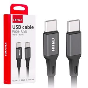 Phone Accessories, USB C to USB C cable 60W   100cm, AMIO