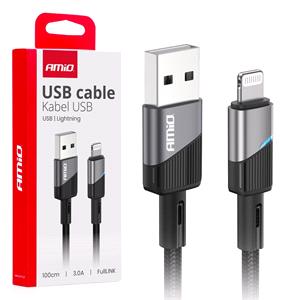 Phone Accessories, USB A to Lightning 3.0A 100cm Charging Cable, AMIO