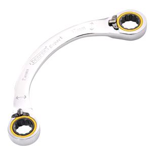 Ratchet Spanners, Draper Expert 03936 HI TORQ Double Ring Ratchet Half Moon Spanner, 15 x 17mm, Draper