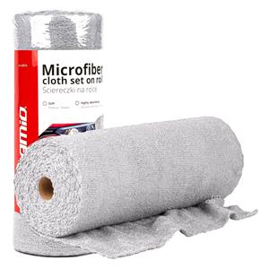 Cloths, Sponges and Wadding, Microfiber Cloth Set on Roll, 30x30cm   120g, AMIO